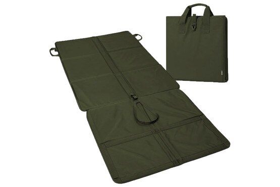 Savior Equipment FSM Folding Shooting Mat in OD Green has a side release buckle